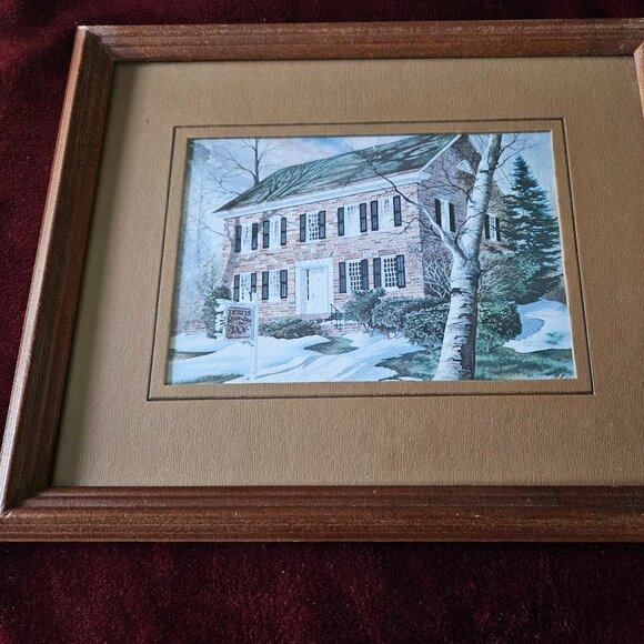 framed dick bailey artwork described artist on back - Picture 1 of 6